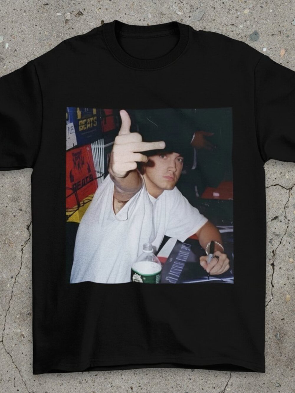 Vintage Rap Graphic T-Shirt Streetwear Hip Hop Fan Tee Black Unisex